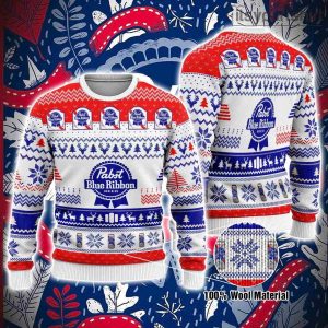 Pabst Blue Ribbon Beer – White Ugly Sweater