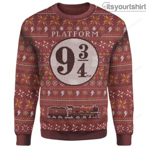 Platform Nine And Three-Quarters Harry Potter Ugly Christmas Sweater