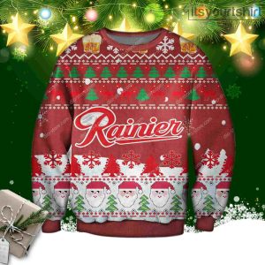 Rainier Beer Santa Claus Ugly Sweater