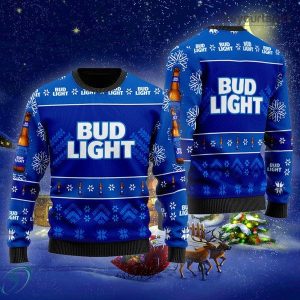 Simplee Bud Light Beer Ugly Christmas Sweater