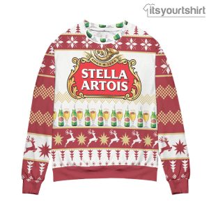 Stella Artois Beer Christmas Pattern Ugly Sweater