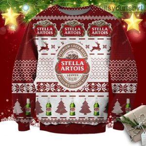 Stella Artois Beer Reindeer Ugly Sweater