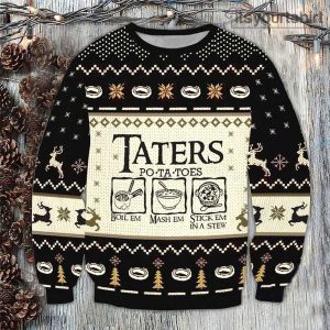 Taters Potatoes The Lord of The Rings Ugly Christmas Sweater