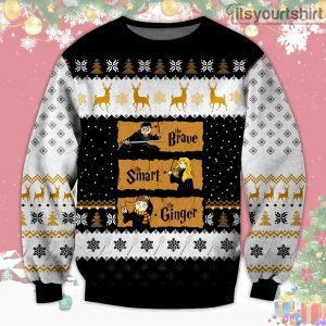 The Brave Harry Potter The Smart Hermione The Ginger Ron Weasley Friends Ugly Christmas Sweater