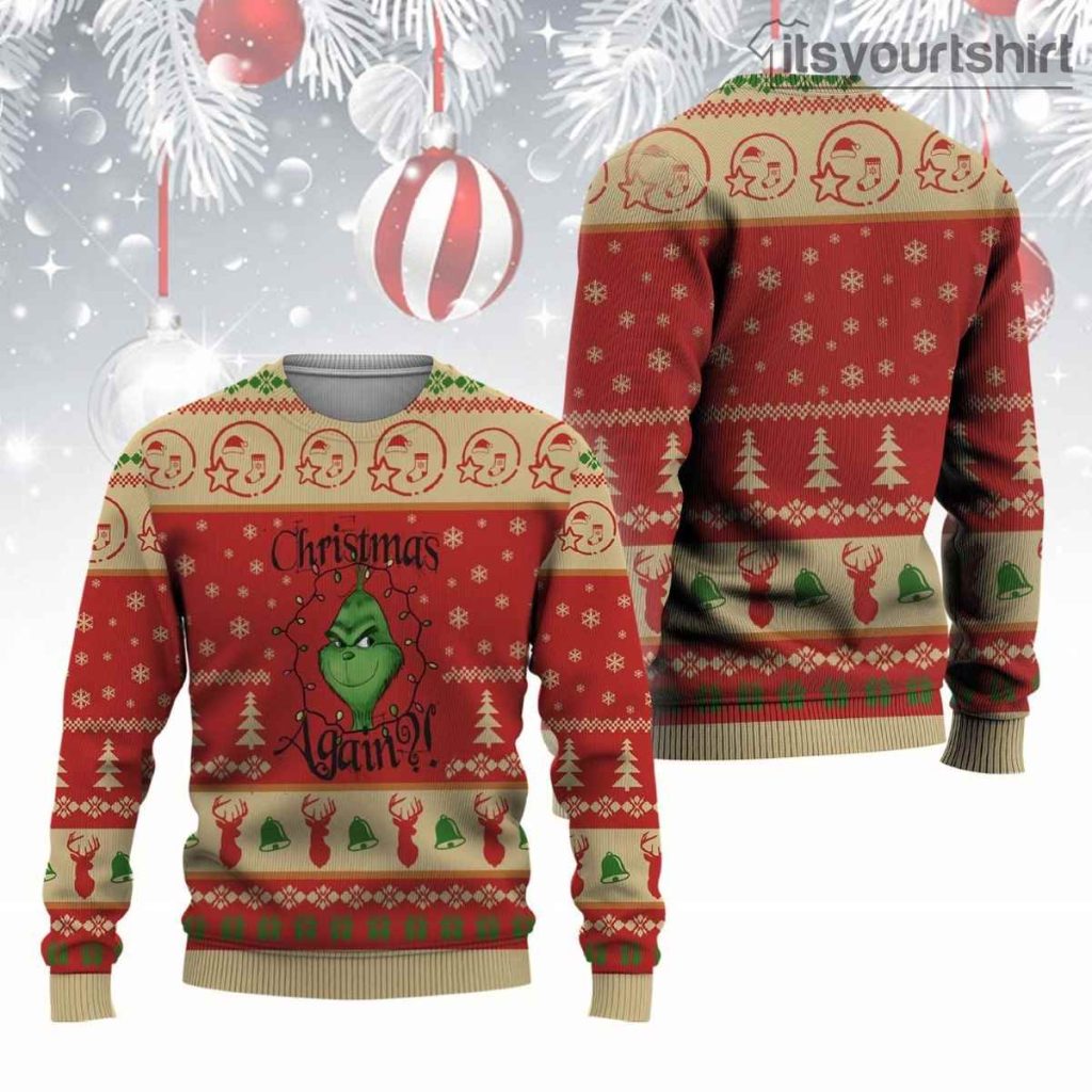 The Grinch Again Snowflake Ugly Christmas Sweater