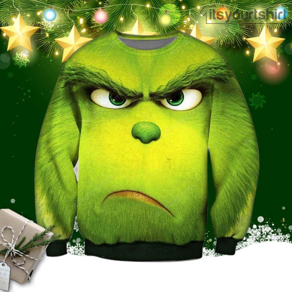The Grinch Face Ugly Christmas Sweater