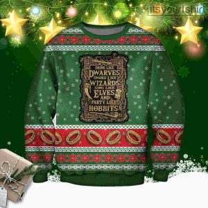 The Lord Of The Rings Drink Like Dwarves Ugly Christmas Sweater
