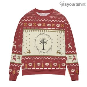 The Lord Of The Rings Tree Of Gondor Red Ugly Christmas Sweater