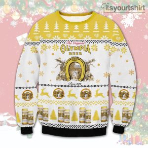 The Original Olympia Beer Pine Tree Ugly Sweater