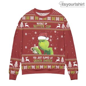 You Just Flipped My Grinch Switch Red Ugly Christmas Sweater