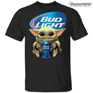Baby Yoda Hug Bud Light Beer Tshirt