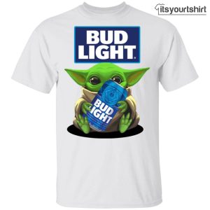 Baby Yoda Hugs Bud Light Can Graphic Tee