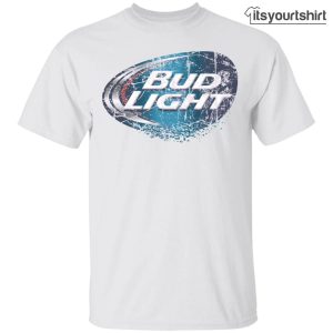 Bud Light Beer Custom Designed Worn Label Pattern Custom T-Shirts