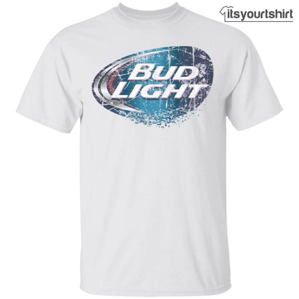 Bud Light Beer Custom Designed Worn Label Pattern Custom T-Shirts