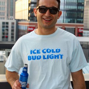 Bud Light Ice Cold Men_s Blue Custom T-Shirt