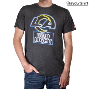 Bud Light Los Angeles Rams Black Custom T Shirts