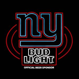 Bud Light New York Giants Nfl Led Sign Custom T Shirts 1