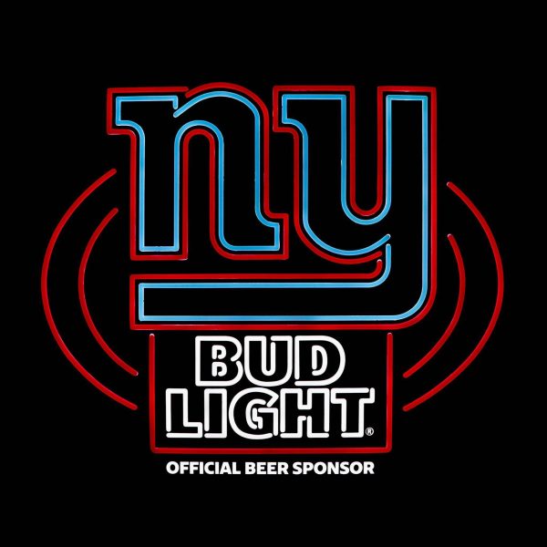 Bud Light New York Giants Nfl Led Sign Custom T Shirts