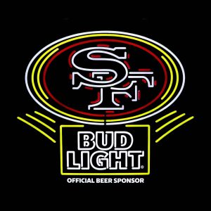 Bud Light San Francisco 49Ers Nfl Led Sign T Shirt 1