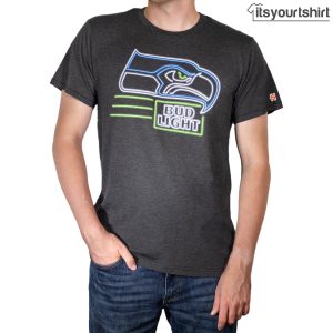 Bud Light Seattle Seahawks Black T-Shirts