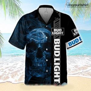 Bud Light Smoke Skull Cool Hawaiian Shirts