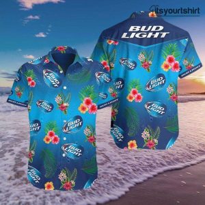 Bud Light Tropical Flower Tropical Shirt