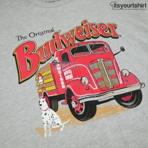 Budweiser Beer 90_s Fire Truck T Shirt