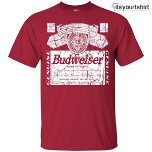 Budweiser Beer Brand Label Custom T Shirts