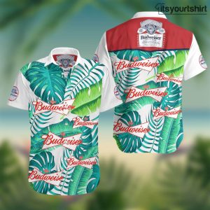 Budweiser Beer Tropical Palm Hawaiian Shirt