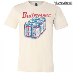 Budweiser Hand Drawn Six Pack Tshirt