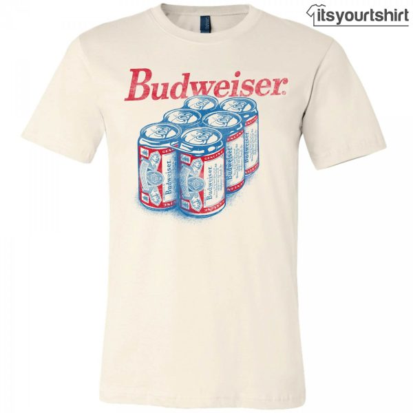 Budweiser Hand Drawn Six Pack Tshirt 1