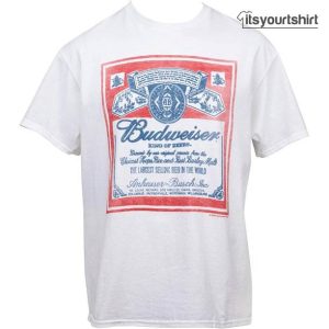 Budweiser King Of Beers Vintage Label T-shirts