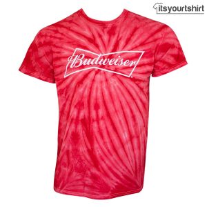 Budweiser Men_s Red Tie Dye T Shirt