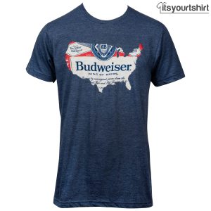 Budweiser Usa Map T-Shirt