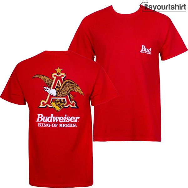 Budweiser Vintage Red Pocket Tshirts