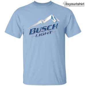 Busch Light Beer Custom Designed Color Worn Label Pattern T-Shirt