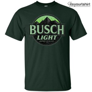 Busch Light Beer Custom Designed Color Worn Label Pattern T Shirts
