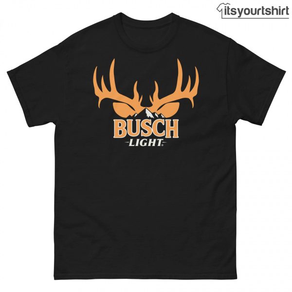 Busch Light Hunter Orange Big Buck Antlers Custom T Shirts