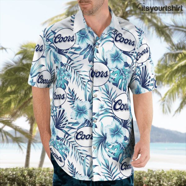 Coors Beer And Shorts Set Cool Hawaiian Shirt