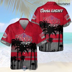 Coors Light Beer Sunset Hawaiian Shirt