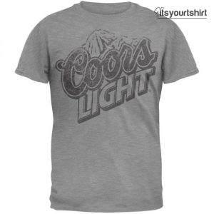 Coors Light Large Distressed Mountain T Shirt