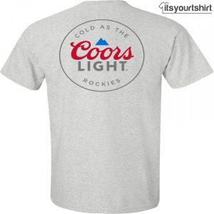 Coors Light Mountain Pocket With Rear Print Grey T-Shirt
