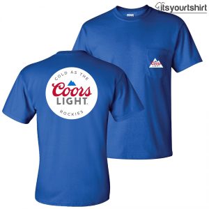 Coors Light Mountain Pocket With Rear Print T Shirts 3