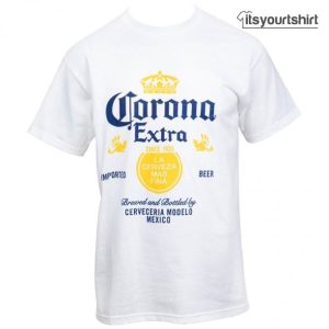 Corona Extra Bottle Label Tshirt Beer Lover Gift