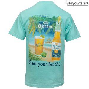 Corona Extra Find Your Beach Back Print Graphic Tee 2