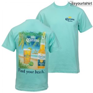Corona Extra Find Your Beach Back Print Graphic Tee 3