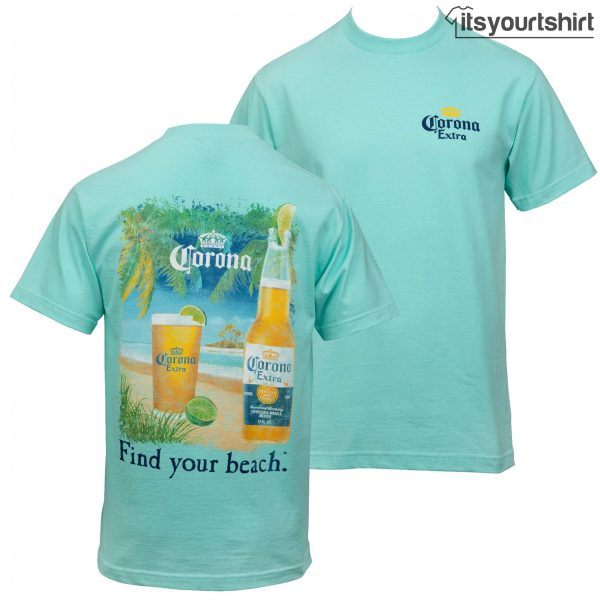 Corona Extra Find Your Beach Back Print Graphic Tee
