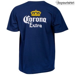 Corona Extra Front And Back Label Pocket Graphic Tee
