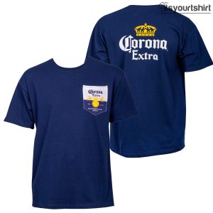 Corona Extra Front And Back Label Pocket Graphic Tee 3