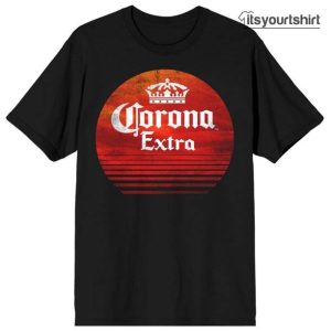 Corona Extra Red Circle Black Custom T-Shirt